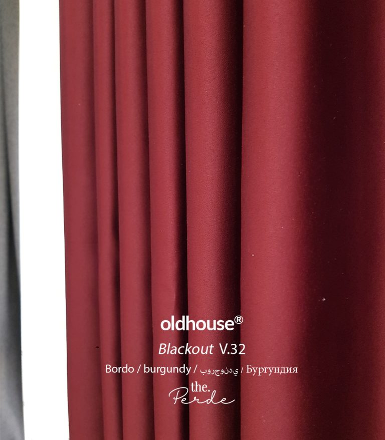 Oldhouse Bordo Blackout Karartma Güneşlik Fon Perde