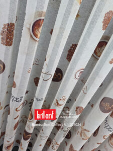 Brillant Bambu Best Coffee Özel Ölçü Tül Perde V.1.204024 - Sade Zemin