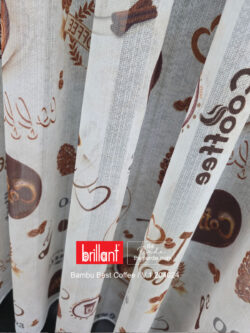 Brillant Bambu Best Coffee Özel Ölçü Tül Perde V.1.204024 - Sade Zemin
