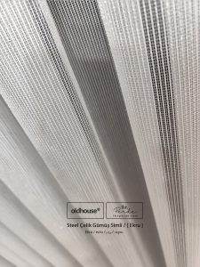 oldhouse gümüş simli çelik tül perde modern minimalist sade düz gramajlı 2025