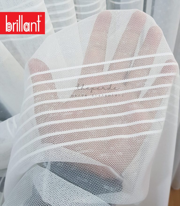 Brillant Almera Ekru Bantlı Spor Tül Perde Kırık Beyaz (Ekru)