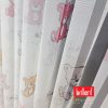 Brillant Este Bear Çocuk Odası Tül Perde Pembe