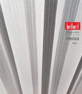 Outlet Brillant tül perde melsa ekru çizgili