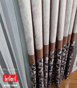 Brillant Shine Sima Dijital Baskı Panel Fon Perde Bantlı Yeni Moda Fon Perde