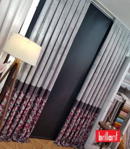 Brillant Shine Sima Bordo Dijital Baskı Panel Fon Perde Bantlı Yeni Moda Fon Perde