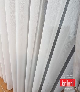 Brillant Singapur Spor Modern Düz Ütü İstemez Tül Perde