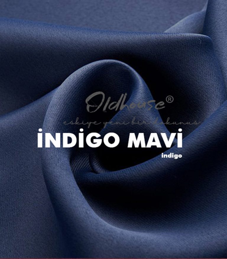 Oldhouse İndigo Mavi Blackout Karartma Güneşlik Fon Perde