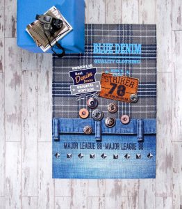Taç Jeans 80x140 Baskılı Genç Odası Halı