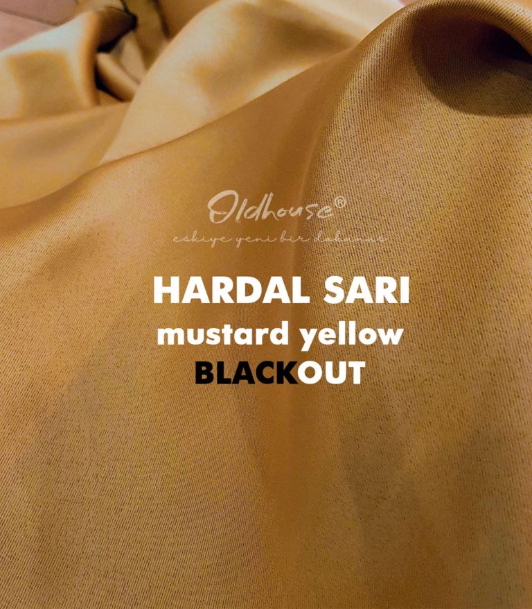 Oldhouse Hardal Sarı Blackout Karartma Güneşlik Fon Perde