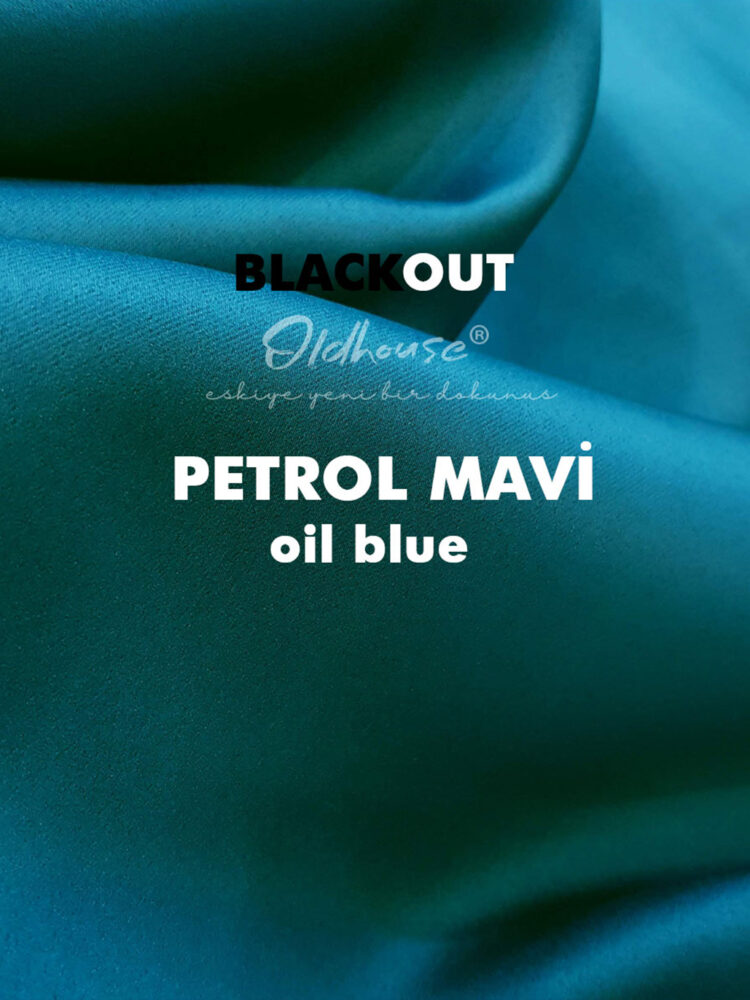 Oldhouse Petrol Mavi Blackout Karartma Güneşlik Fon Perde