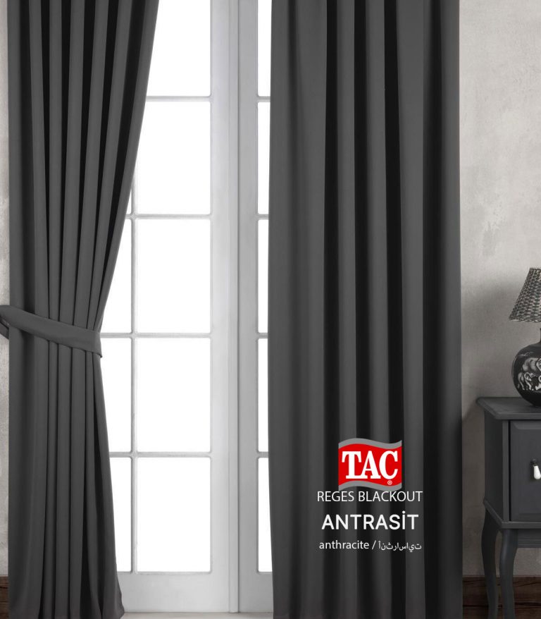 Taç Antrasit Blackout Perde V.21 Karartma Güneşlik Fon Perde
