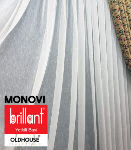 Outlet Brillant Şantuk Monovi Tül Perde Ekru Düz Dikim