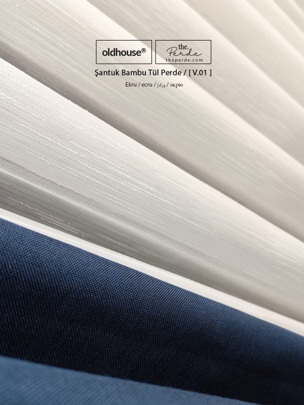 oldhouse bambu şantuk keten tül perde modern minimalist sade ütü istemez