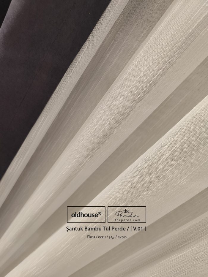 oldhouse bambu şantuk keten tül perde modern minimalist sade ütü istemez