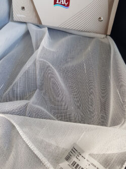 Taç Şantuk Keten Tül Perde Ekru Bambu Zemin 80022