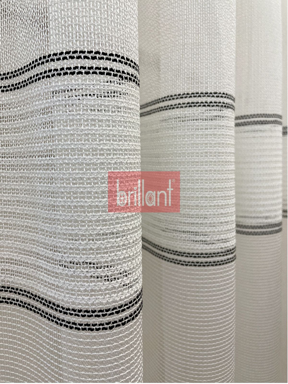 Brillant Avem D018791.802 Ekru Siyah Bantlı Gramajlı Ağır Dokuma Tül Perde Brillant Avem D018791.802 Ekru Siyah Bantlı Gramajlı Ağır Dokuma Tül Perde