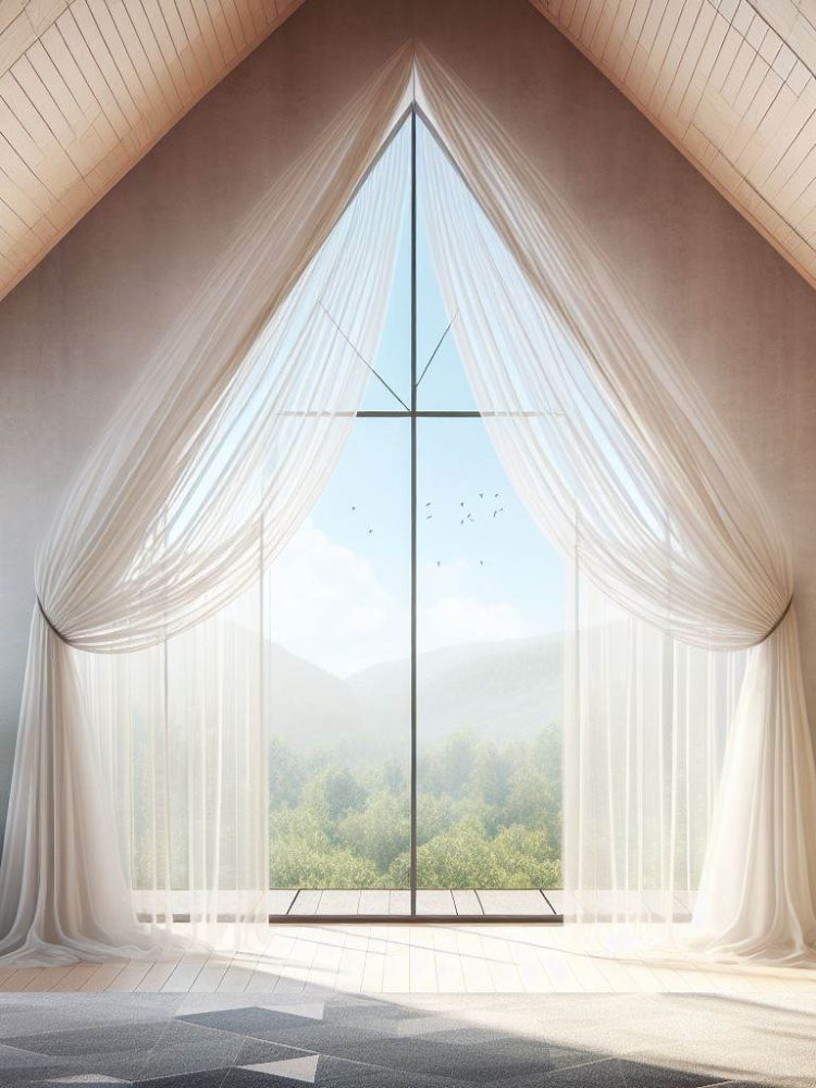 üçgen çatılı ev perde tiny house bungalov theperde