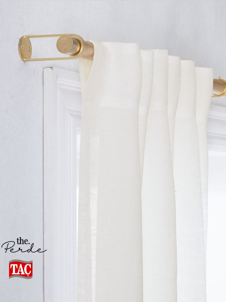 Taç Keten Tül Perde Monna Modern Kırık Beyaz (Ekru) V-1