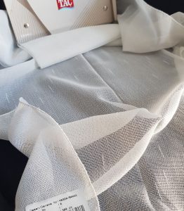 Taç Balık Sırtı Şantuk Bambu Zemin Tül Perde Ekru 80028