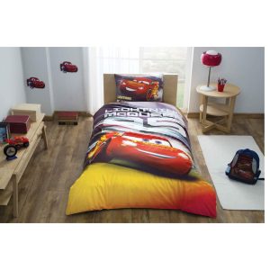 Taç Disney Cars Lighting Mcqueen Lisanslı Tek Kişilik Nevresim Takımı