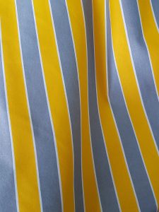 Balkon Perdesi Gri Sarı Çizgili Aşiyan