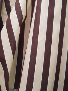 Balkon Perdesi Kahverengi Çizgili Aşiyan