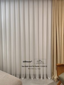 Oldhouse Balık Sırtı Tül Perde Sea Ekru V-5612