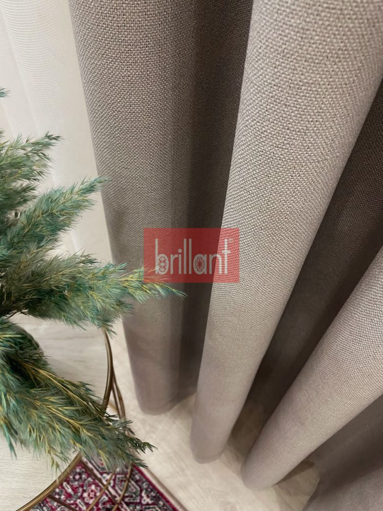 Brillant Taş Hasır Keten Blackout Karartma Güneşlik Fon Perde D813197.802