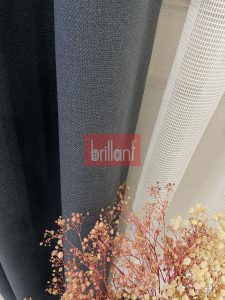 Brillant Gri Hasır Keten Blackout Karartma Güneşlik Fon Perde D813197.804