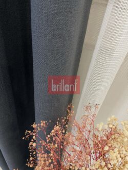 Brillant Gri Hasır Keten Blackout Karartma Güneşlik Fon Perde D813197.804