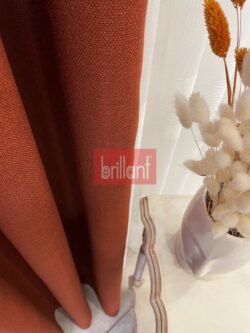 Brillant Kiremit Hasır Keten Blackout Karartma Güneşlik Fon Perde D813197.809