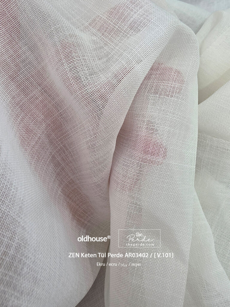 Oldhouse Zen Ekru Keten Tül Perde AR03402 V.101